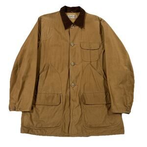 Vintage 70s Sears Sportswear Hunting Shooting Jacket Size XL Corduroy Collar Tan